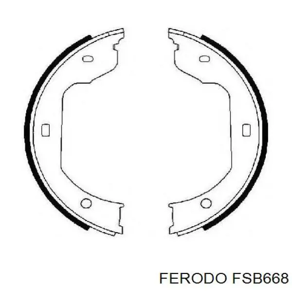 Compre FSB668 Ferodo Sapatas do freio de estacionamento