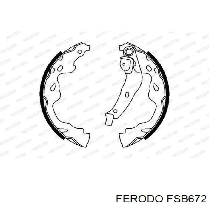 Sapatas do freio traseiras de tambor Ferodo FSB672 preço, a partir de 29,72 USD