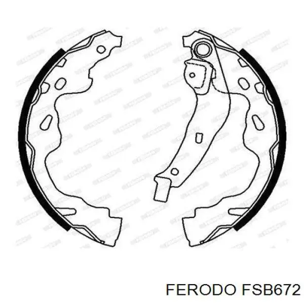 Compre FSB672 Ferodo Sapatas do freio traseiras de tambor