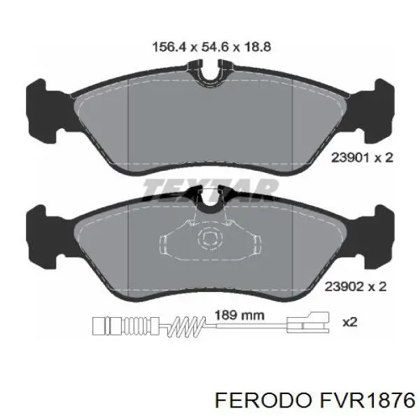 Compre FVR1876 Ferodo Sapatas do freio traseiras de disco