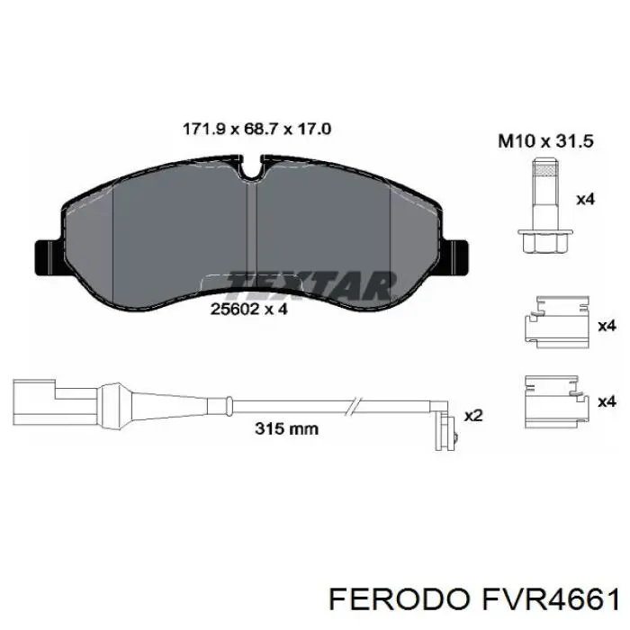 Sapatas do freio dianteiras de disco Ferodo FVR4661 preço, a partir de 49,92 USD