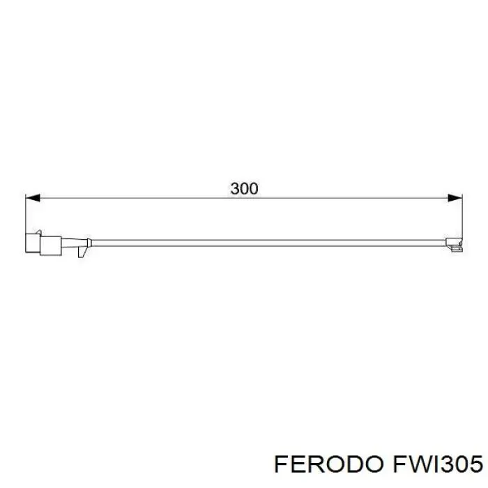 Compre FWI305 Ferodo Sensor traseiro de desgaste das sapatas do freio