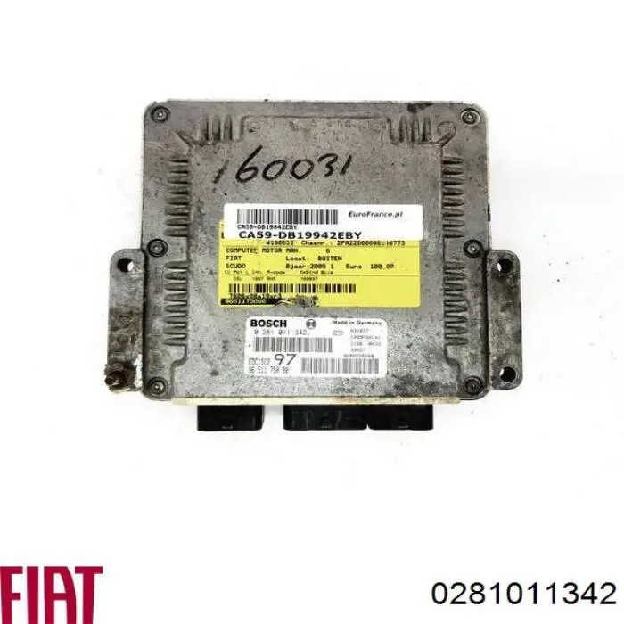 0281011342 Fiat/Alfa/Lancia Módulo de direção (Centralina eletrônica) de motor