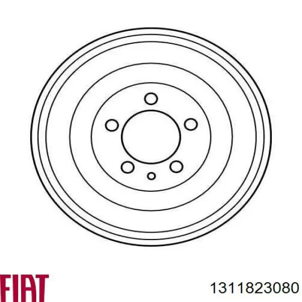 Compre 1311823080 Fiat/Alfa/Lancia Tambor do freio traseiro