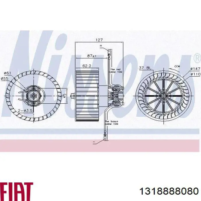 Motor de ventilador de forno (de aquecedor de salão) Fiat/Alfa/Lancia 1318888080 preço, a partir de 70,26 USD