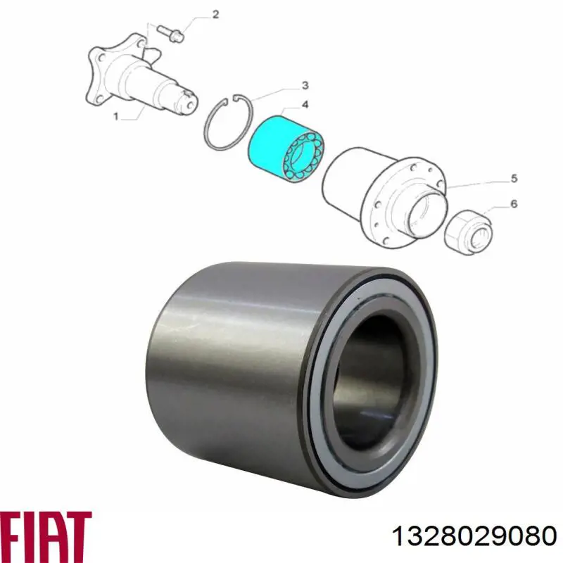 Rolamento de cubo traseiro 1328029080 Fiat/Alfa/Lancia