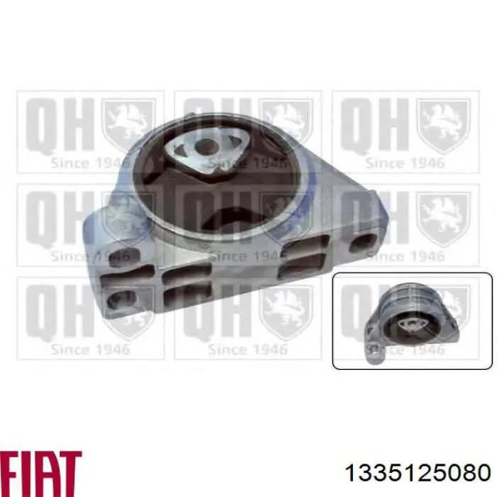 Coxim (suporte) esquerdo de motor 1335125080 Fiat/Alfa/Lancia