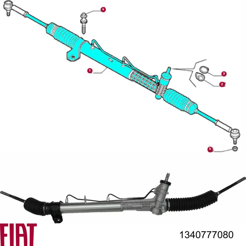 Cremalheira da direção Fiat/Alfa/Lancia 1340777080 preço, a partir de 175,88 USD