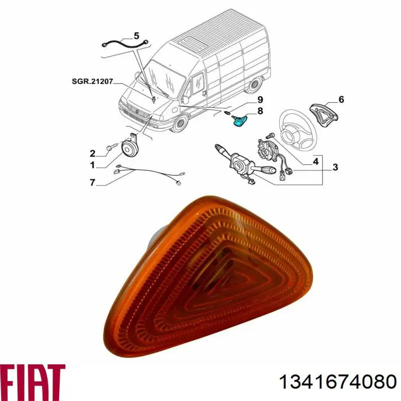 Luz intermitente no pára-lama Fiat/Alfa/Lancia 1341674080 preço, a partir de 14,75 USD