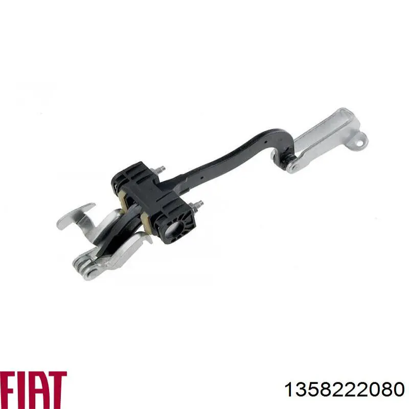 Limitador esquerdo de abertura de porta da seção de bagagem (furgão) 1384814080 Fiat/Alfa/Lancia