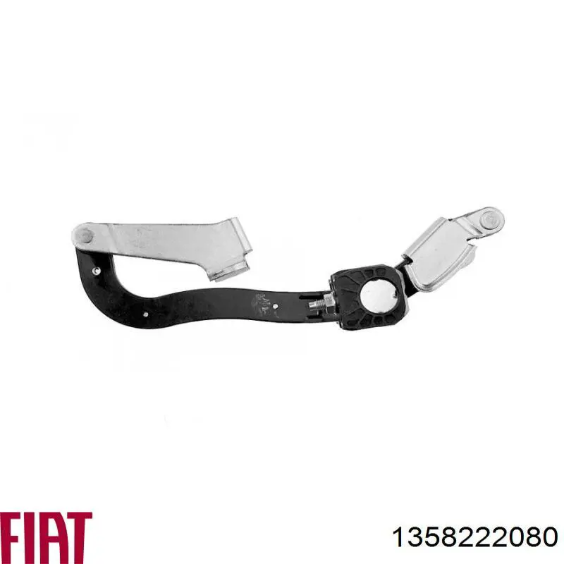 Limitador esquerdo de abertura de porta da seção de bagagem (furgão) Fiat/Alfa/Lancia 1384814080