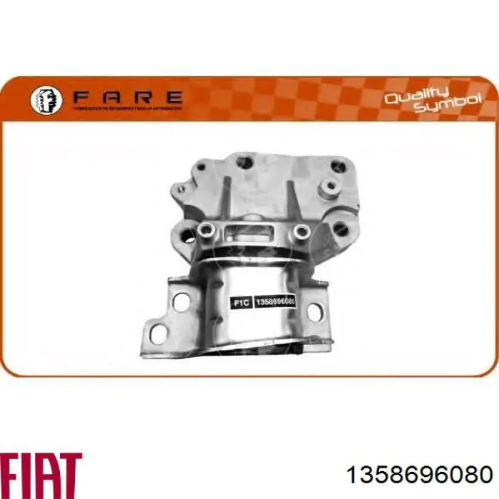 Coxim (suporte) esquerdo de motor 1358696080 Fiat/Alfa/Lancia