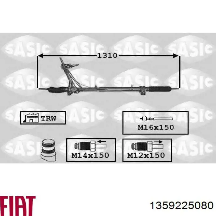 1359225080 Fiat/Alfa/Lancia Cremalheira da direção
