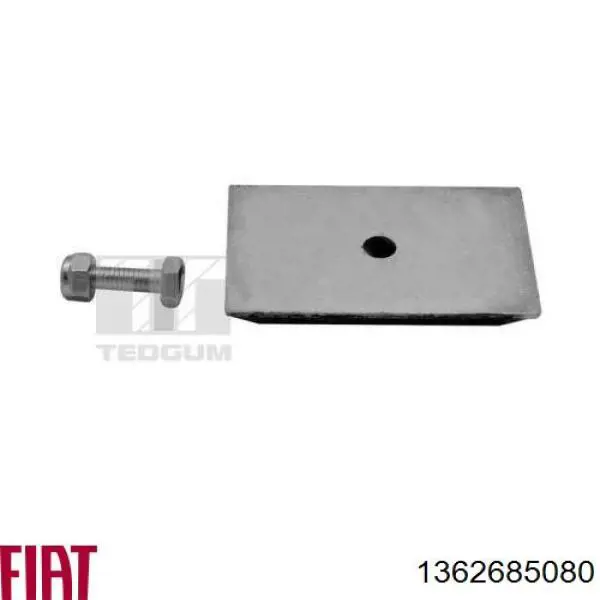 Compre 1362685080 Fiat/Alfa/Lancia Coxim de chapa principal da suspensão de lâminas traseira