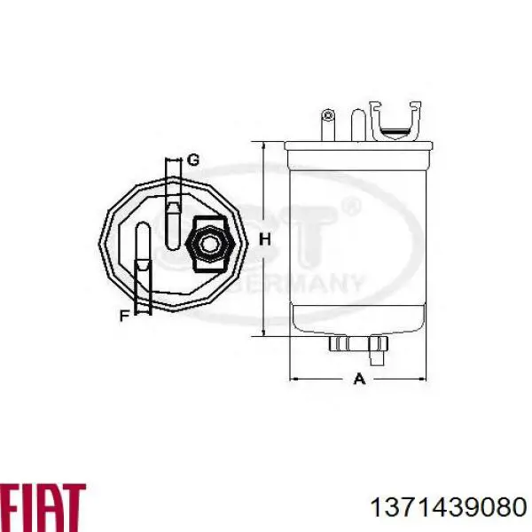 Filtro de combustível 1371439080 Fiat/Alfa/Lancia