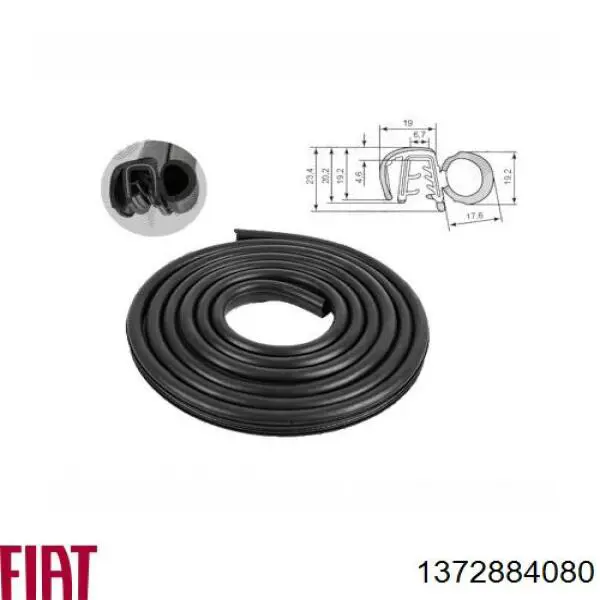 1372884080 Fiat/Alfa/Lancia Compactador da porta dianteira direita (na porta)