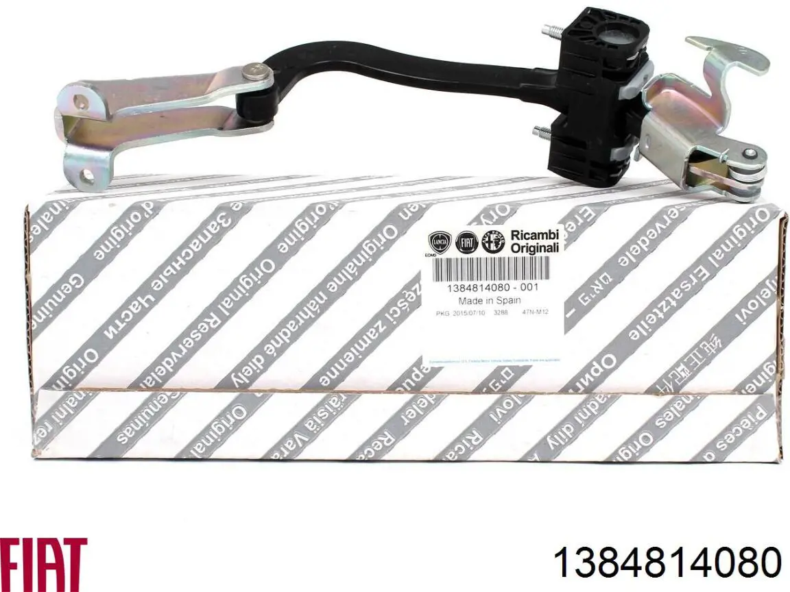 1384814080 Fiat/Alfa/Lancia Limitador esquerdo de abertura de porta da seção de bagagem (furgão)