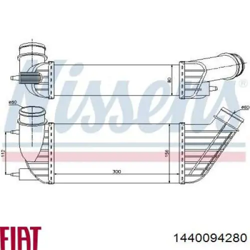 1440094280 Fiat/Alfa/Lancia Radiador de intercooler