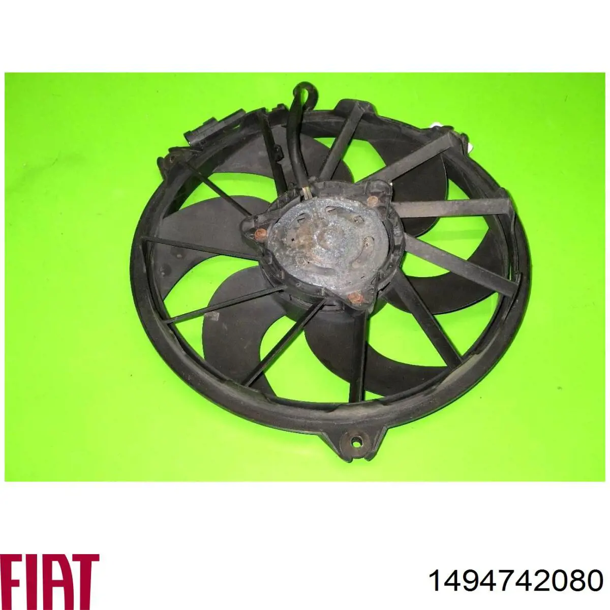 Ventilador elétrico de esfriamento montado (motor + roda de aletas) direito 1253P7 Peugeot/Citroen
