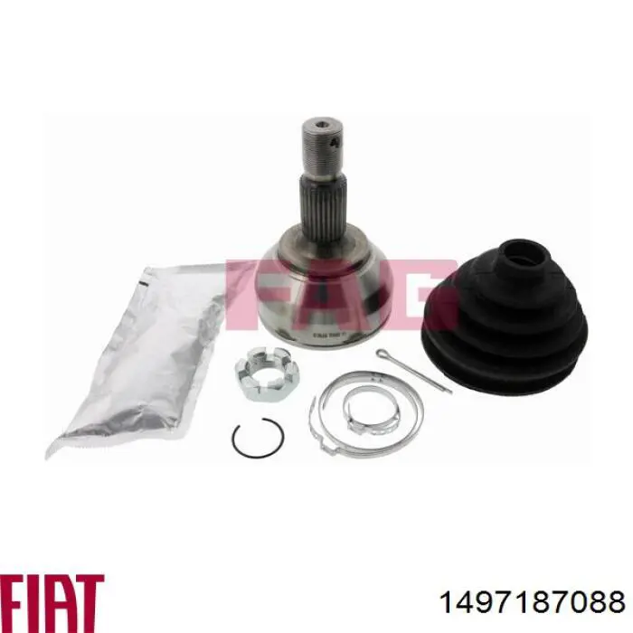 Semieixo (acionador) dianteiro esquerdo 1497187088 Fiat/Alfa/Lancia