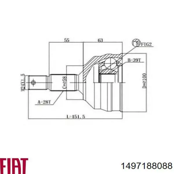 Compre 1497188088 Fiat/Alfa/Lancia 