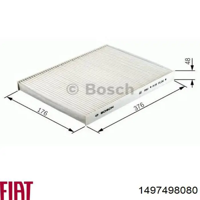 Filtro de salão 1497498080 Fiat/Alfa/Lancia