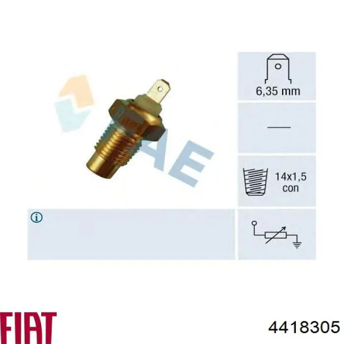 Sensor de temperatura do fluido de esfriamento Fiat/Alfa/Lancia 4418305 preço, a partir de 11,67 USD
