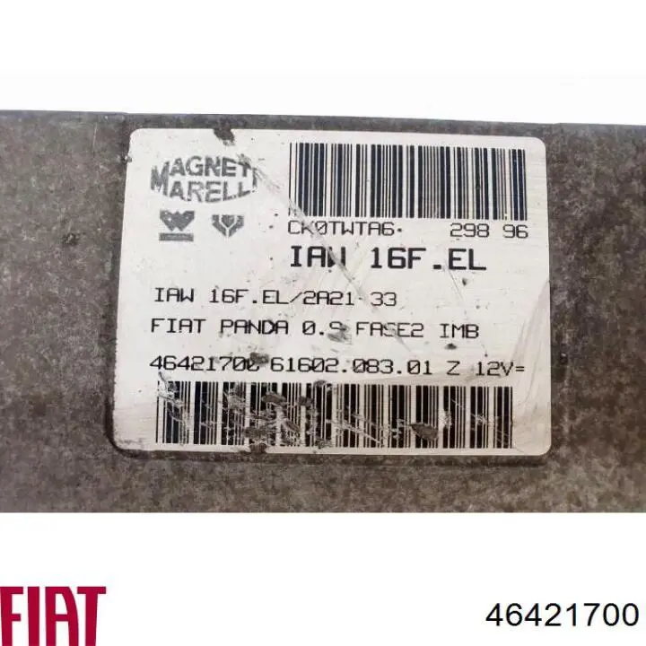 Módulo de direção (Centralina eletrônica) de motor Fiat Panda I 141A
