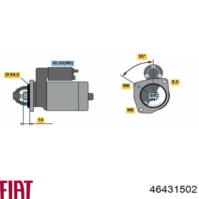 46431502 Fiat/Alfa/Lancia Motor de arranco
