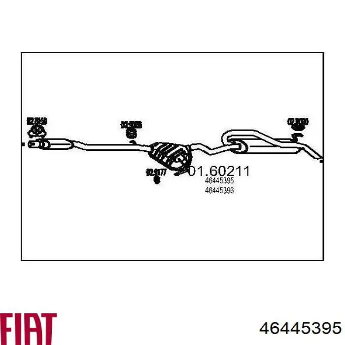 Silenciador, parte traseira Fiat/Alfa/Lancia 46445395 preço, a partir de 142,61 USD