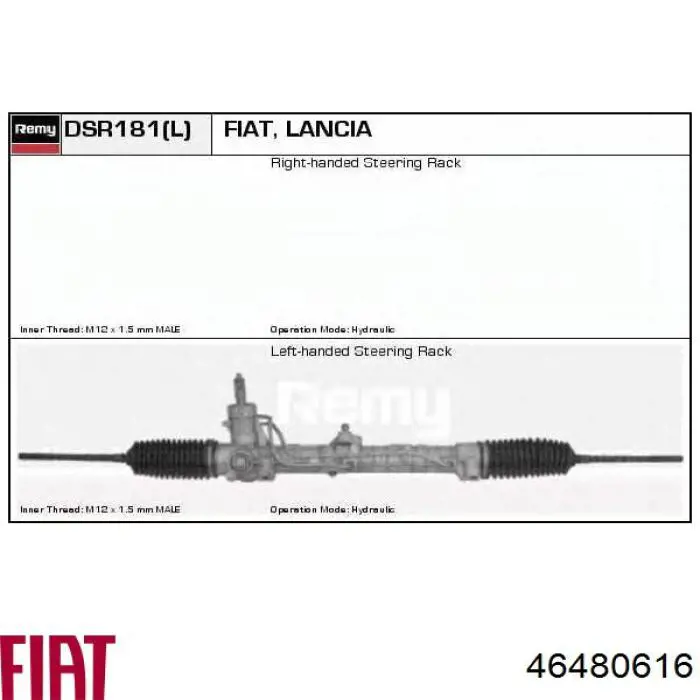 Cremalheira da direção Fiat/Alfa/Lancia 46480616 preço, a partir de 122,80 USD