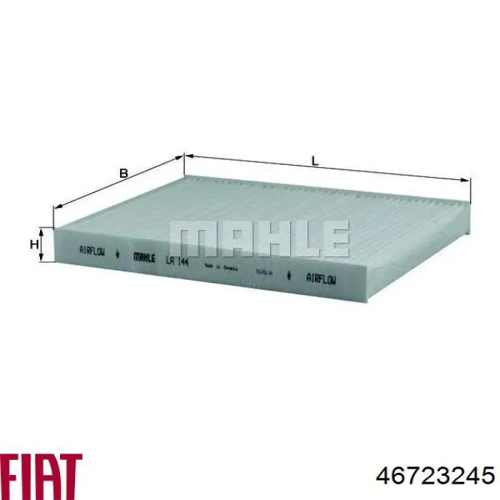 Filtro de salão Fiat/Alfa/Lancia 46723245 preço, a partir de 10,98 USD