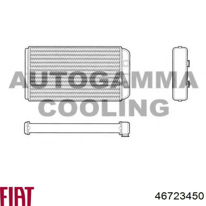 Radiador de forno (de aquecedor) Fiat/Alfa/Lancia 46723450 preço, a partir de 40,08 USD