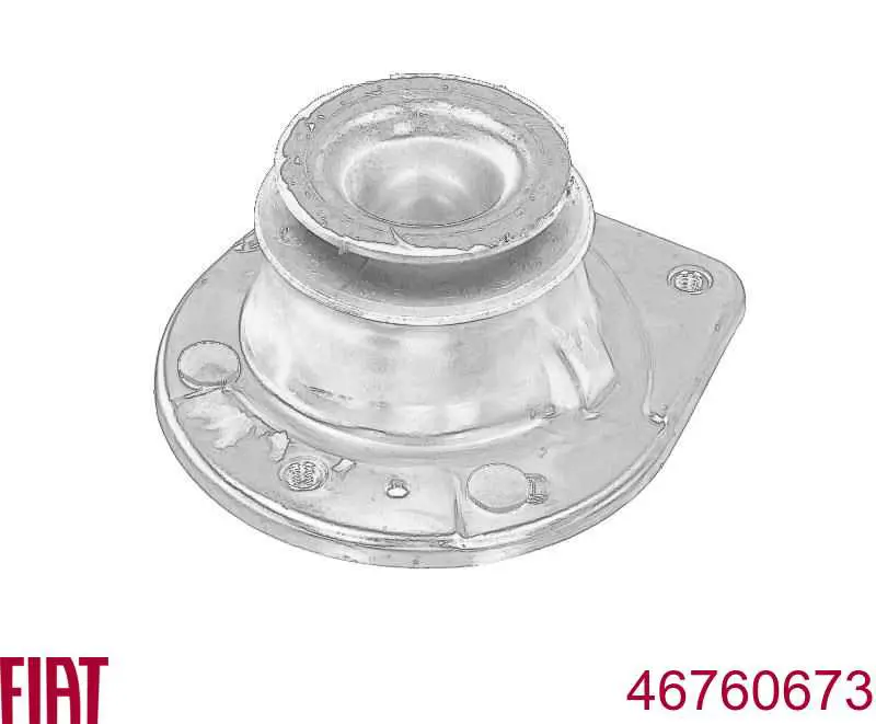 46760673 Fiat/Alfa/Lancia Suporte de amortecedor dianteiro direito