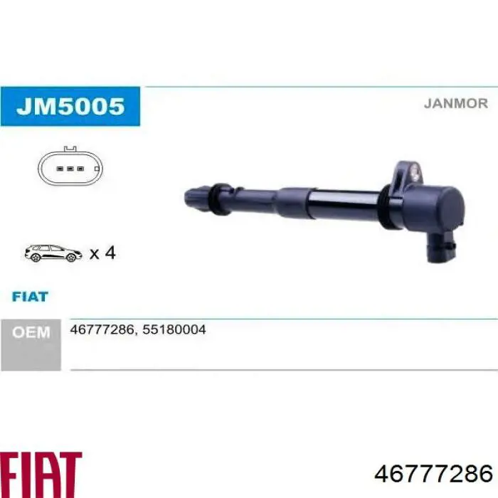 Bobina de ignição Fiat/Alfa/Lancia 46777286 preço, a partir de 37,46 USD