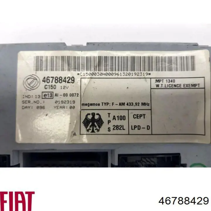 Módulo de direção (Centralina eletrônica) de imobilizador Fiat/Alfa/Lancia 46774360 preço, a partir de 102,15 USD