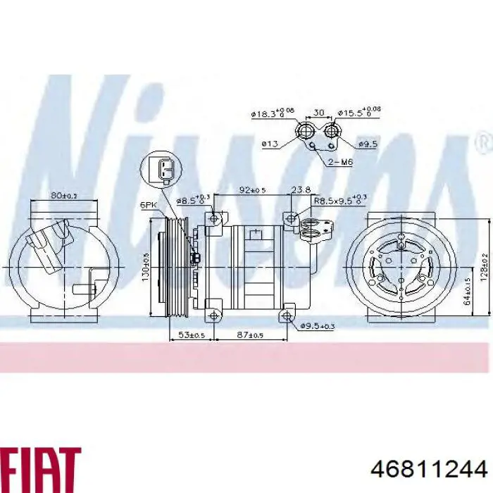 Compressor de aparelho de ar condicionado Fiat/Alfa/Lancia 46811244 preço, a partir de 90,24 USD