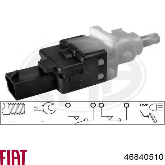 Sensor de ativação do sinal de parada Fiat/Alfa/Lancia 46840510 preço, a partir de 17,30 USD