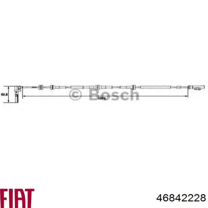Compre 46842228 Fiat/Alfa/Lancia Sensor ABS dianteiro direito