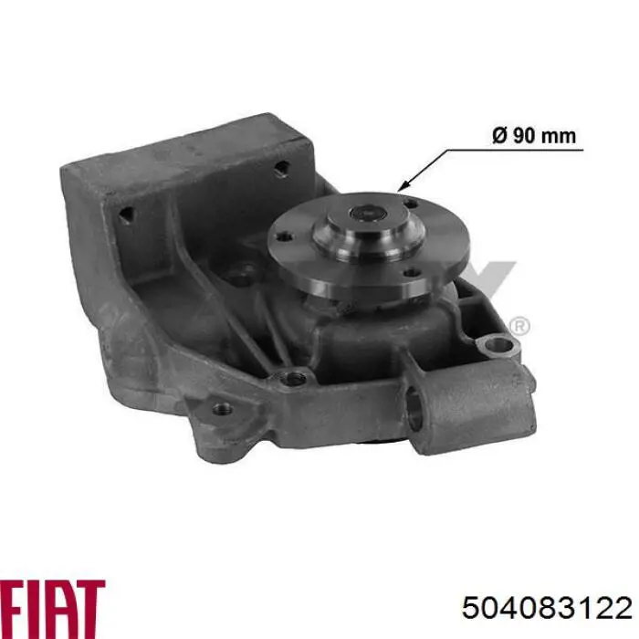 Compre 504083122 Fiat/Alfa/Lancia Bomba de água (bomba) de esfriamento