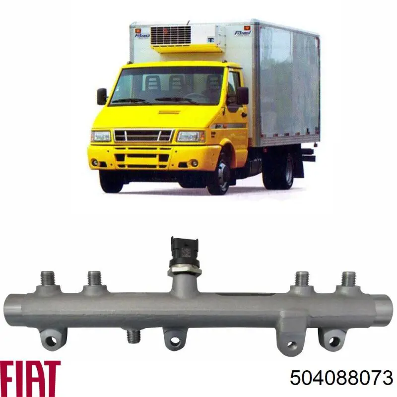 Distribuidor de combustível (rampa) 504088073 Fiat/Alfa/Lancia