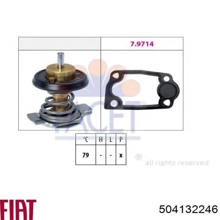 Compre 504132246 Fiat/Alfa/Lancia Termostato