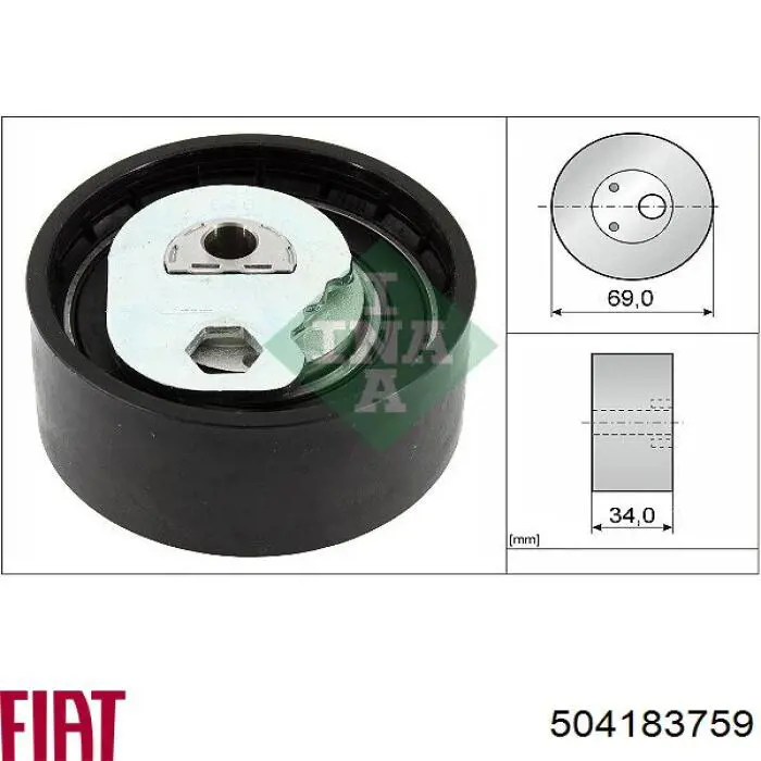 Compre 504183759 Fiat/Alfa/Lancia Reguladora de tensão da correia do mecanismo de distribuição de gás