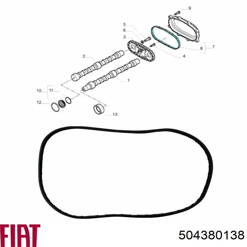 Vedante de tampa traseira do bloco de cilindros Fiat/Alfa/Lancia 504380138 preço, a partir de 8,87 USD