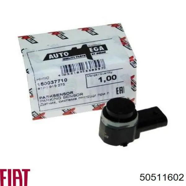 Sensor de sinalização de estacionamento (sensor de estacionamento) dianteiro/traseiro central 50511602 Fiat/Alfa/Lancia
