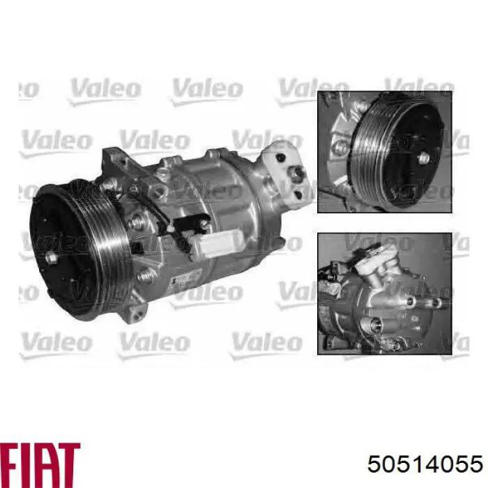 Compre 50514055 Fiat/Alfa/Lancia Compressor de aparelho de ar condicionado