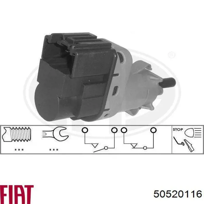 50520116 Fiat/Alfa/Lancia Sensor de ativação do sinal de parada