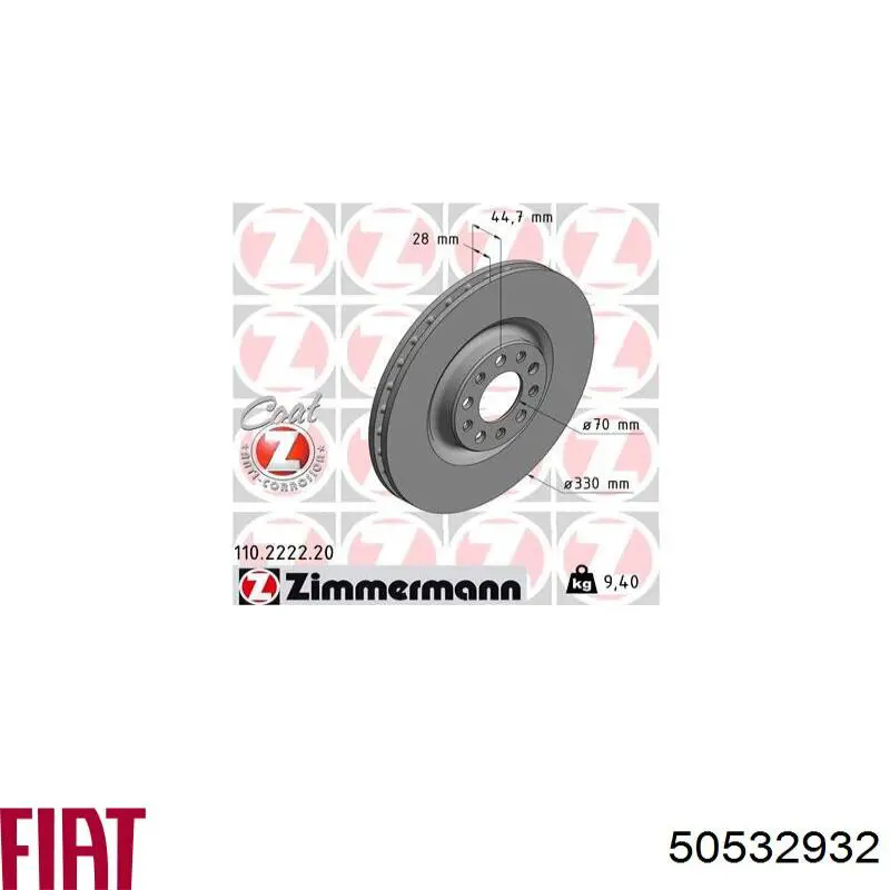 Disco do freio dianteiro Fiat/Alfa/Lancia 50556528 preço, a partir de 80,89 USD