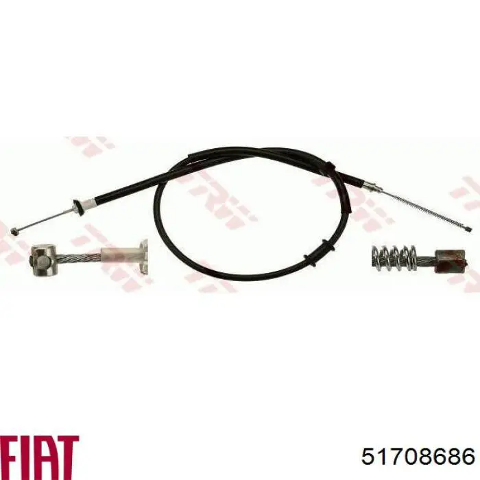 51708686 Fiat/Alfa/Lancia Cabo do freio de estacionamento traseiro esquerdo