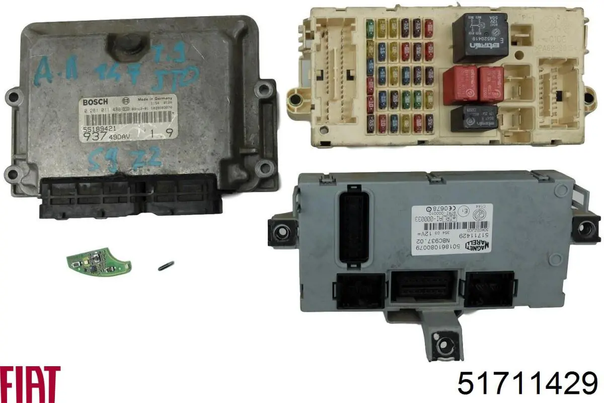 51711429 Fiat/Alfa/Lancia Módulo de direção (Centralina eletrônica) de imobilizador